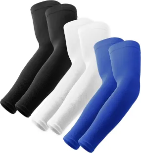 3 pairs-UV Sun Protection Arm Sleeves for Men & Women-Sports Compression Cooling Sleeve（3 colours）