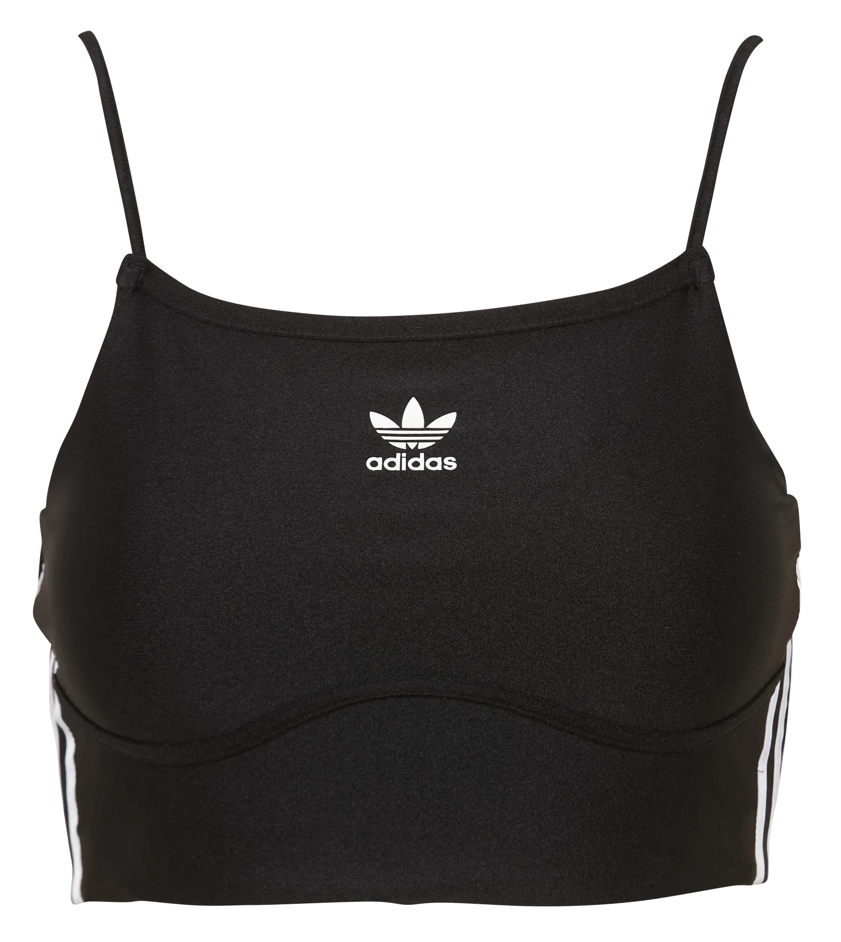 ADIDAS Sujetador ajustado con cuello cuadrado en negro