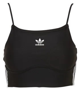 ADIDAS Sujetador ajustado con cuello cuadrado en negro