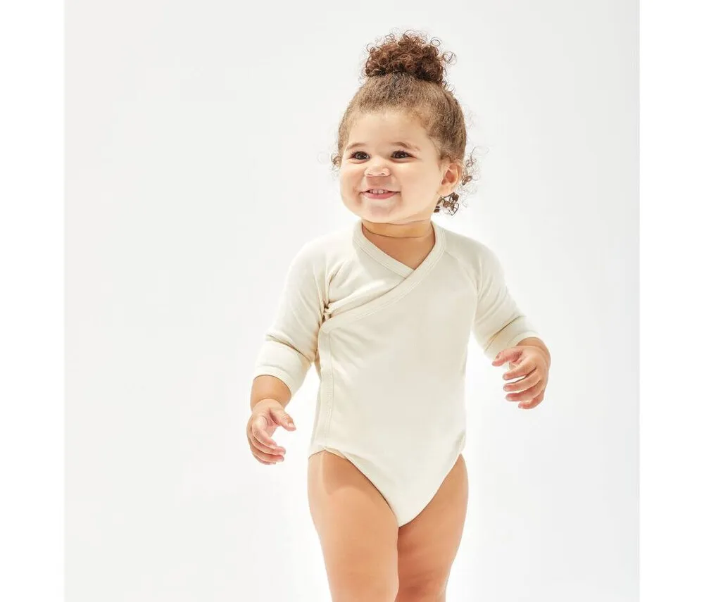 Babybugz BZ060 - BABY LONG SLEEVE KIMONO BODYSUIT - Organic Natural