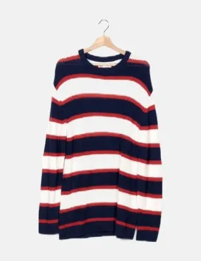 Bershka Jersey punto rayas multicolor manga larga