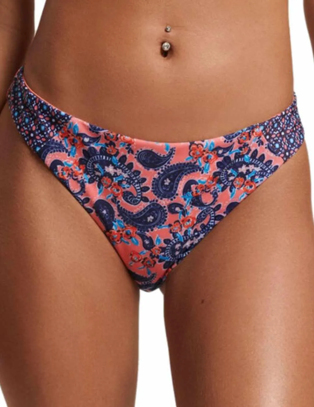 Bikini Superdry Surf marino/coral para mujer-a