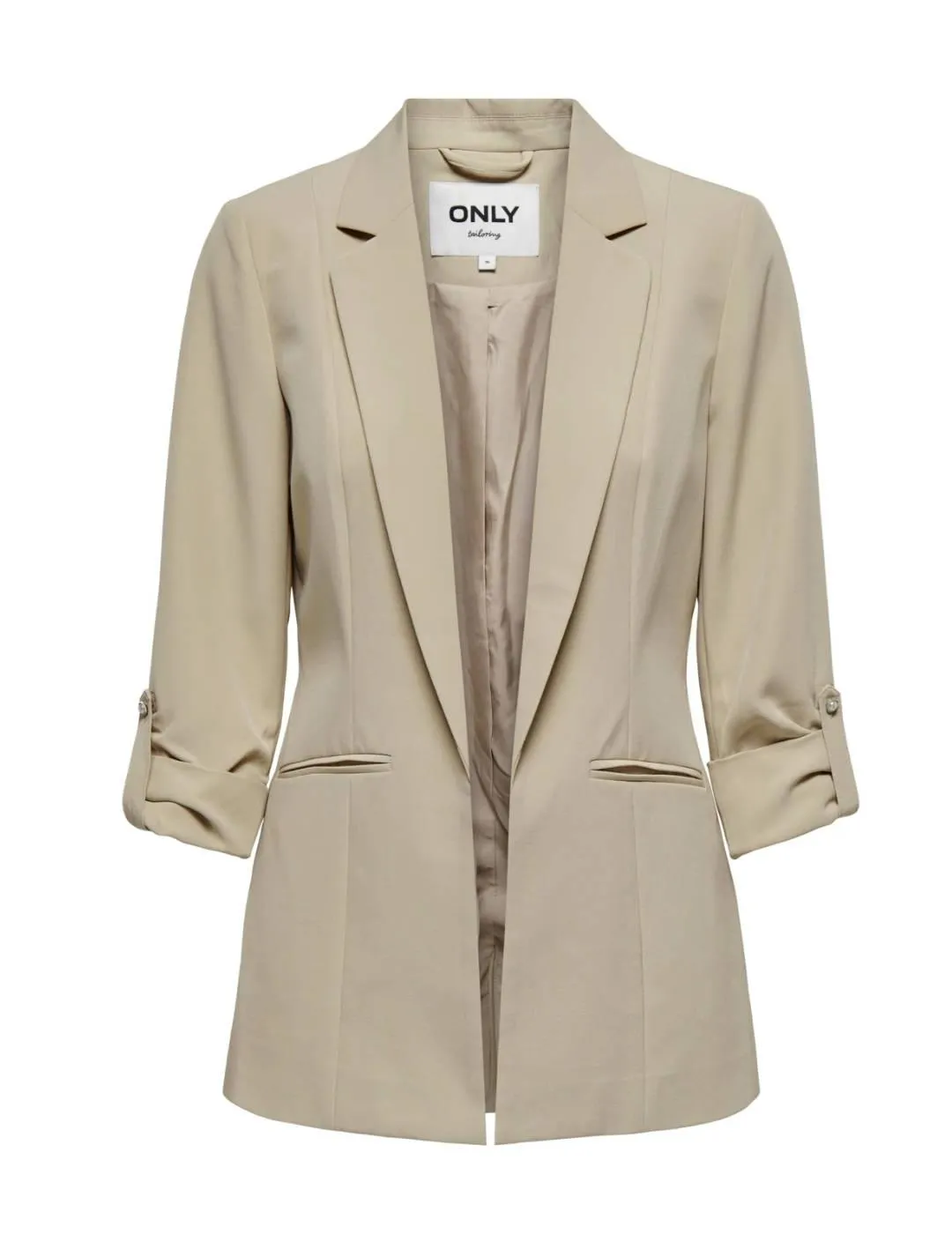 Blazer Only Kayle color beige mangas regulables de mujer