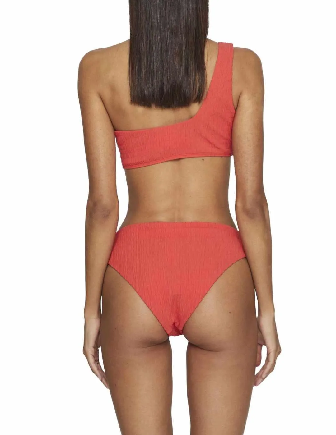 Braga bikini Vila Mikayla rojo efecto arrugado para mujer