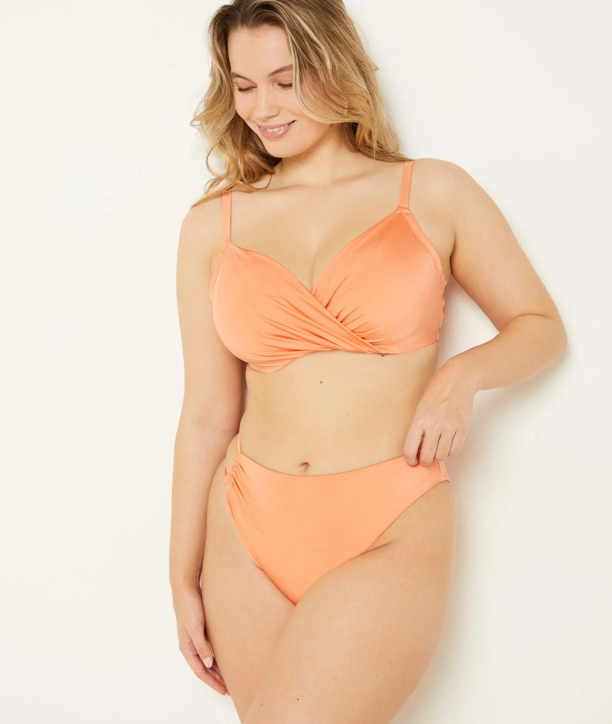 Braguita bikini talle alto asimétrica FLORIDA CORAIL - ETAM