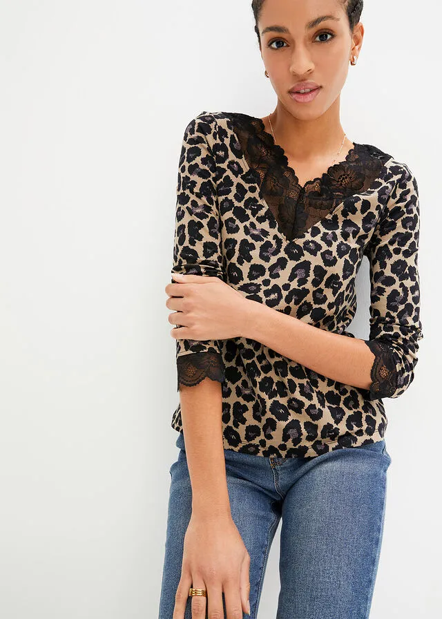 Camiseta Leopardo-negro