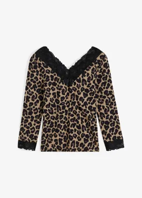 Camiseta Leopardo-negro