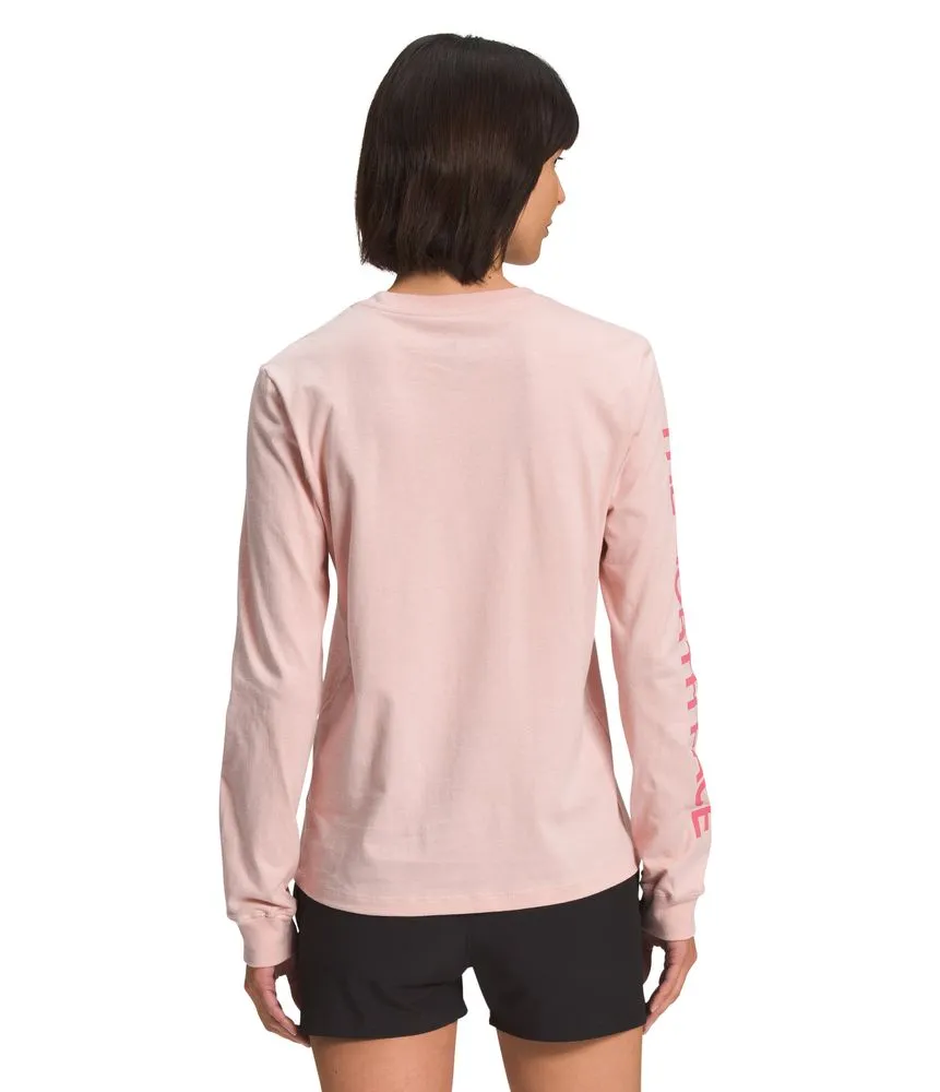 Camiseta L/S Sleeve Hit Graphic Tee Rosada Mujer The North Face