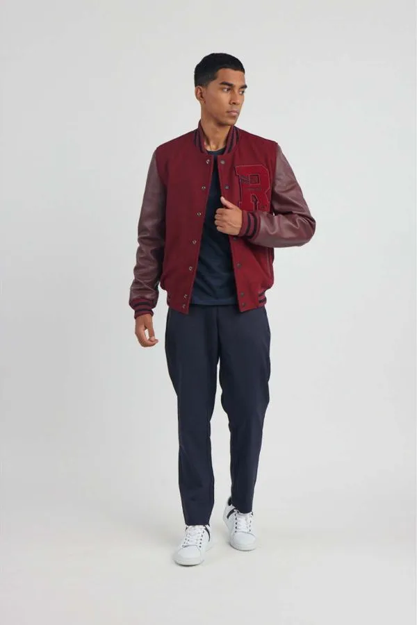 Chaqueta Hombre Redskins Oxford Hatch Burgundy