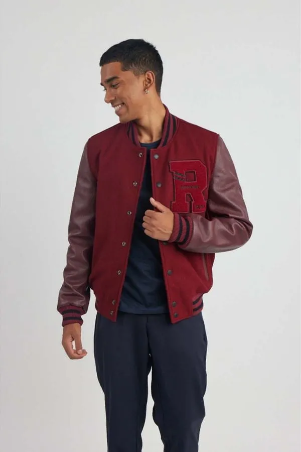 Chaqueta Hombre Redskins Oxford Hatch Burgundy