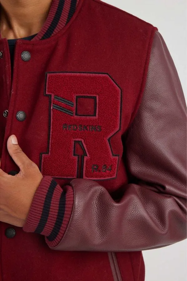 Chaqueta Hombre Redskins Oxford Hatch Burgundy