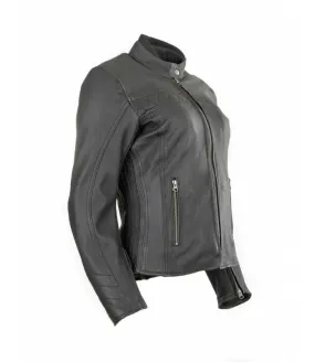 Chaqueta Piel mujer con refuerzos para moto biker armour ladies jacket 1163 Osx