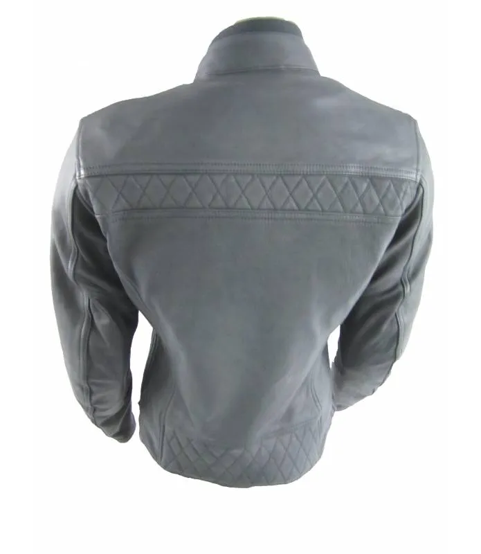 Chaqueta Piel mujer con refuerzos para moto biker armour ladies jacket 1163 Osx