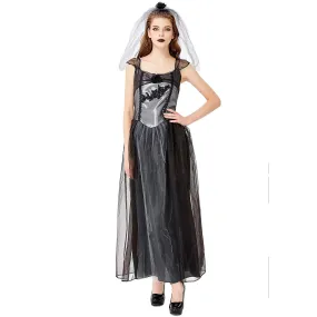 Cosplay Halloween Role Play Uniform Dress Headdress + Dress Short Sleeve V-neck Dress