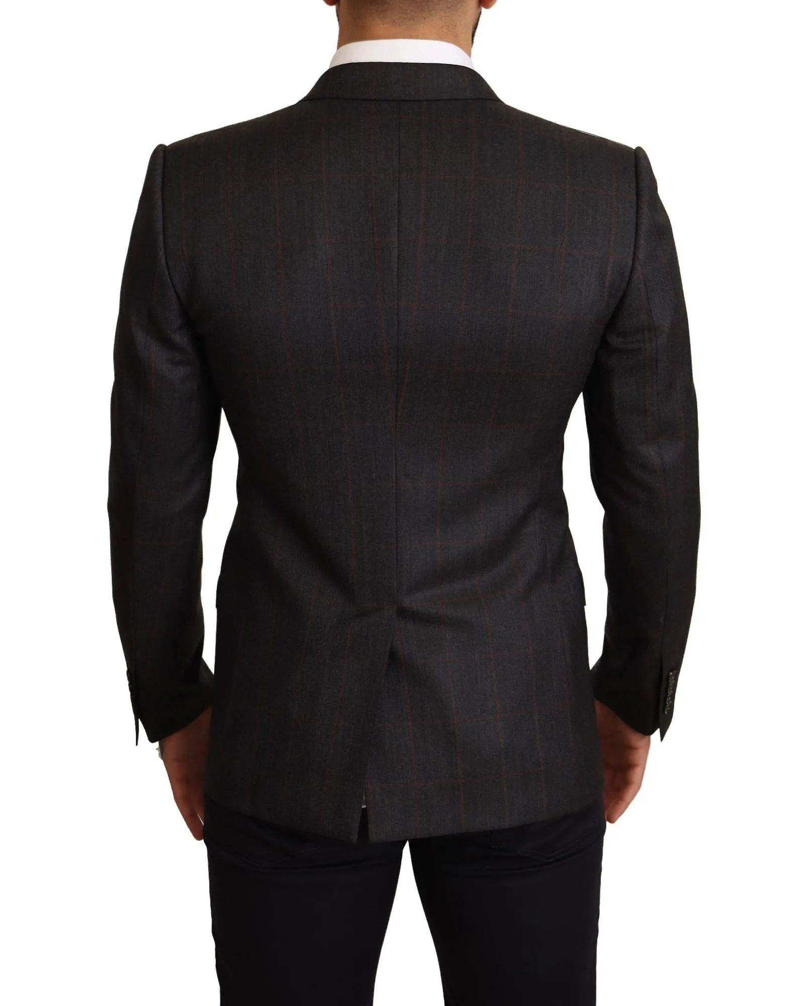 Dolce & Gabbana Check Wool Slim Fit Blazer Jacket