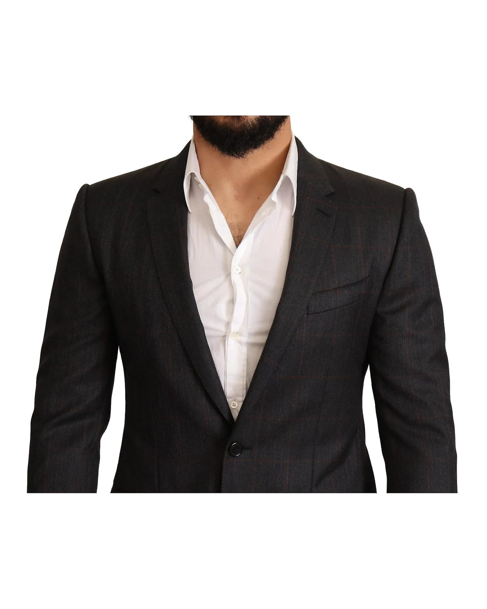 Dolce & Gabbana Check Wool Slim Fit Blazer Jacket