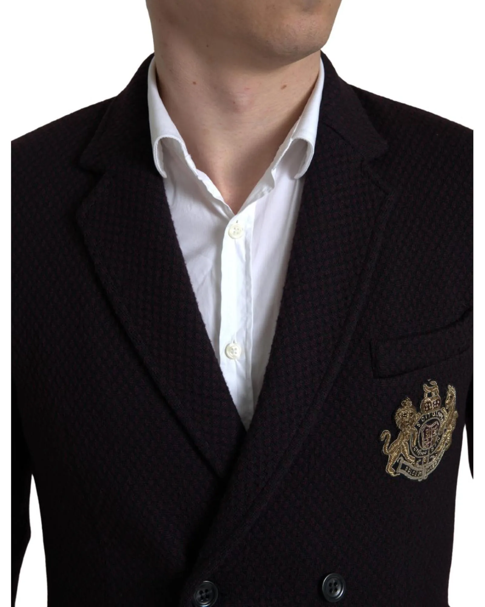 Dolce & Gabbana Logo Embroidery Double Breasted Blazer