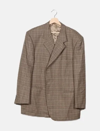 El Corte Inglés Blazer cuadros camel