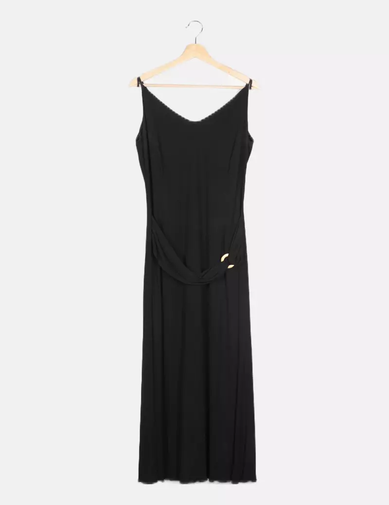 Guerral Vestido maxi negro fluido