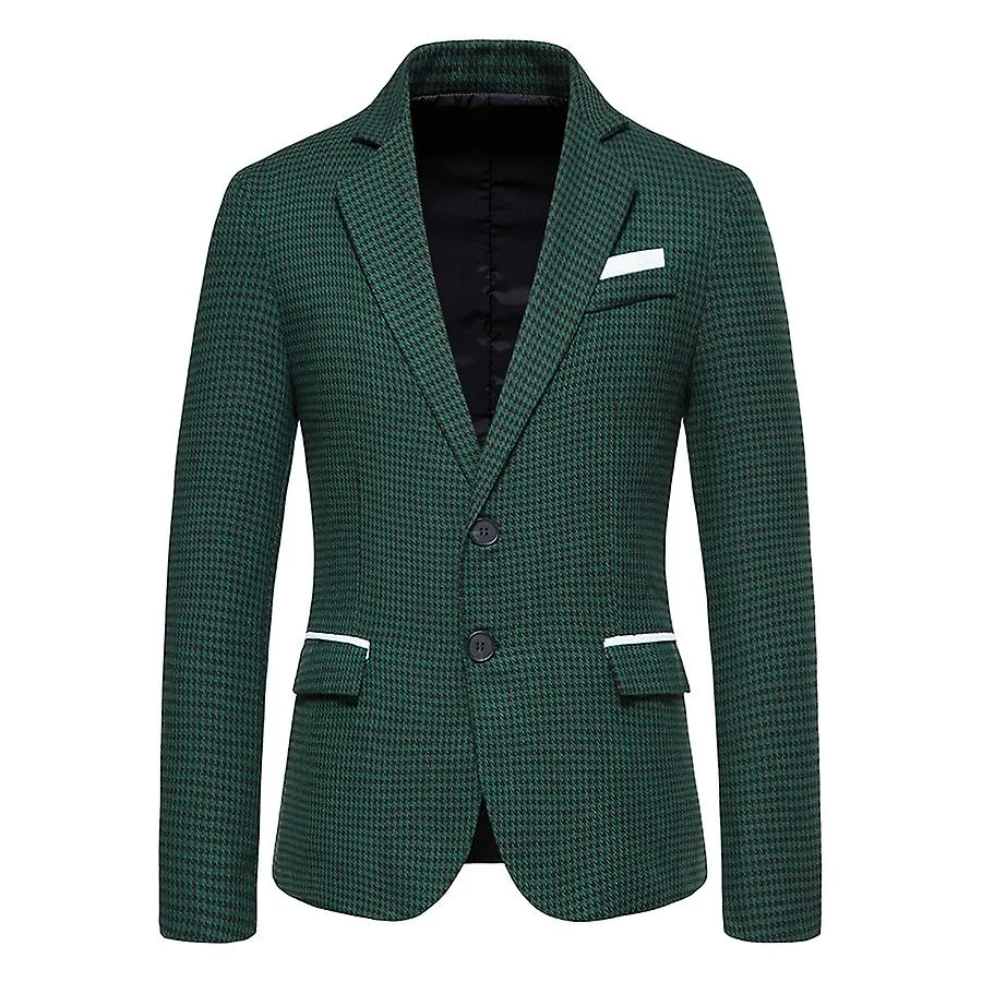 Hombre Slim Fit Casual Double Button Blazer Jacket