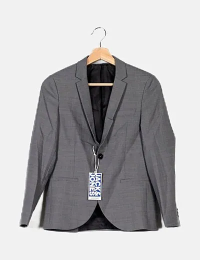 Jack & Jones Blazer gris jaspeada