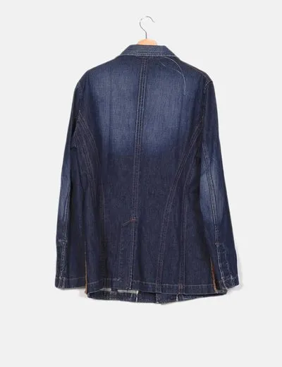 Just Cavalli Blazer denim azul marina