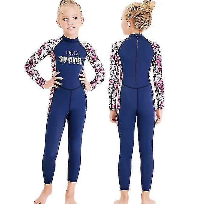 Kid's Diving Boys&Girls Long-Sleeve One Piece Full Body Sunsuit Swimsuit