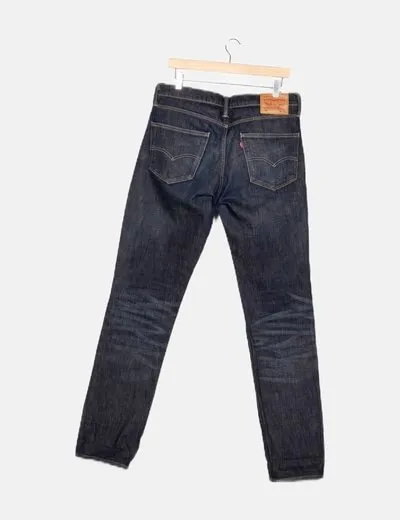 Levi's Jeans denim azul oscuro efecto desgastado