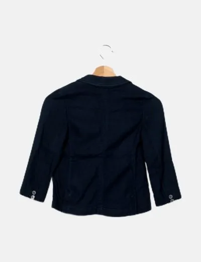 Massimo Dutti Blazer azul marino cruzada