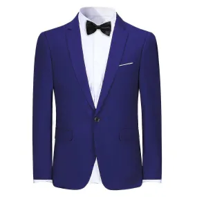 Mens Daily Business Party Suit Slim Fit Solid Jacket Blazer