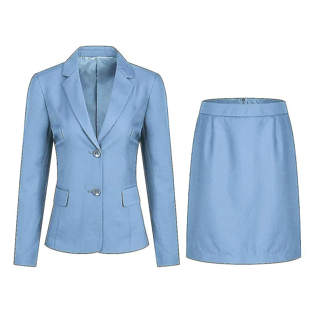 Mujer 2-pieza Office Lady Business Suit Set Slim Fit Blazer Falda