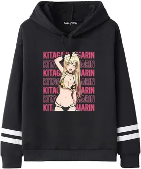 My Dress Up Darling Sudadera con capucha Hombres Mujeres Kitagawa Marin Cosplay Traje Impreso Sudadera de manga larga Chaqueta J