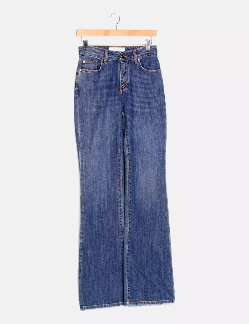 Noir 'n' bleu Jeans denim azul efecto desgastado