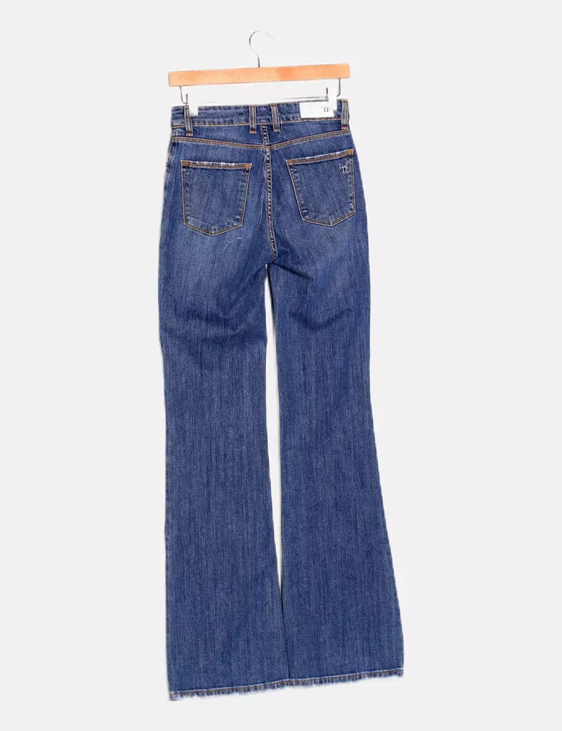 Noir 'n' bleu Jeans denim azul efecto desgastado