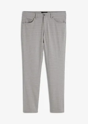 Pantalón elástico Gris a cuadros