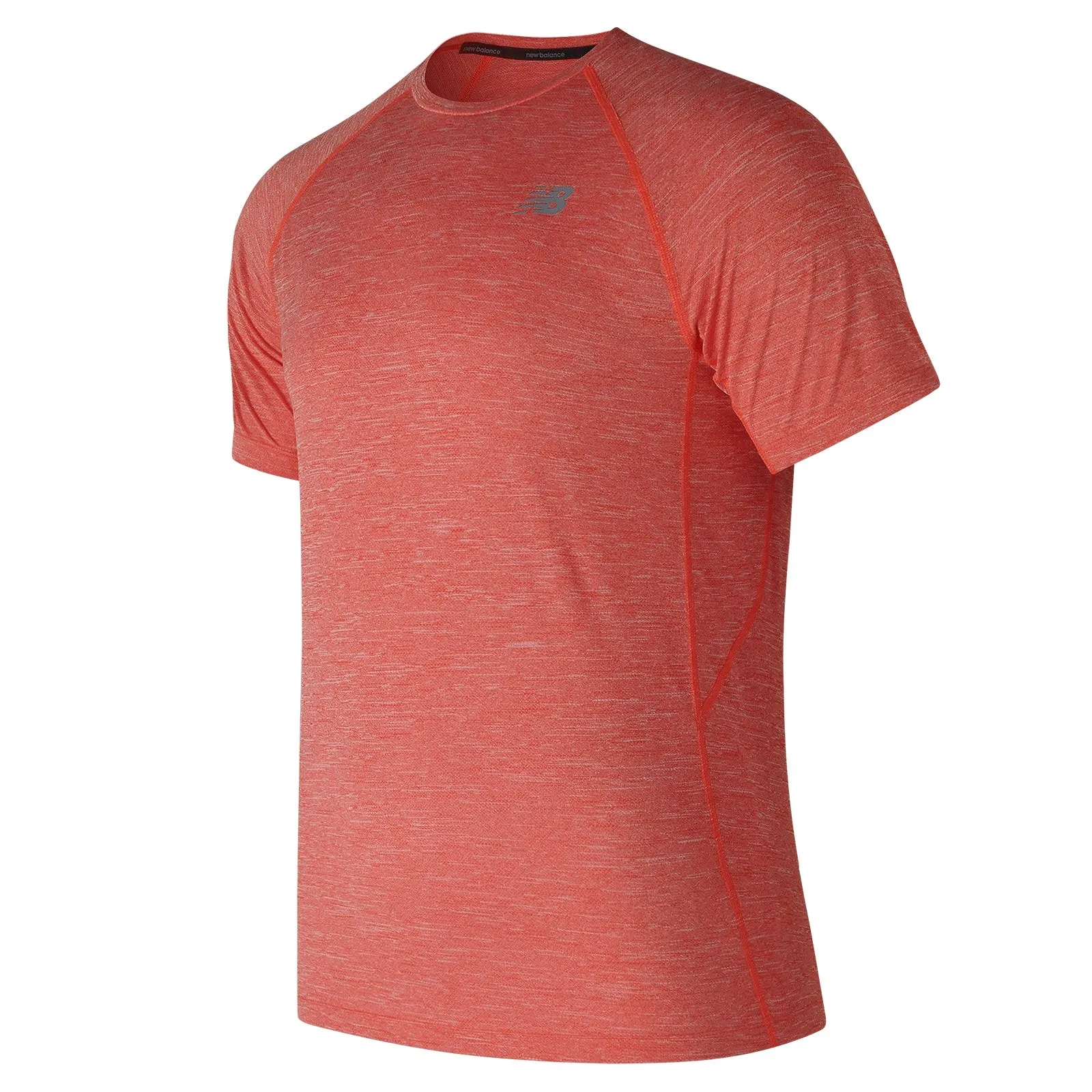 Polera Running Hombre New Balance Tenacity Short Sleeve Naranja