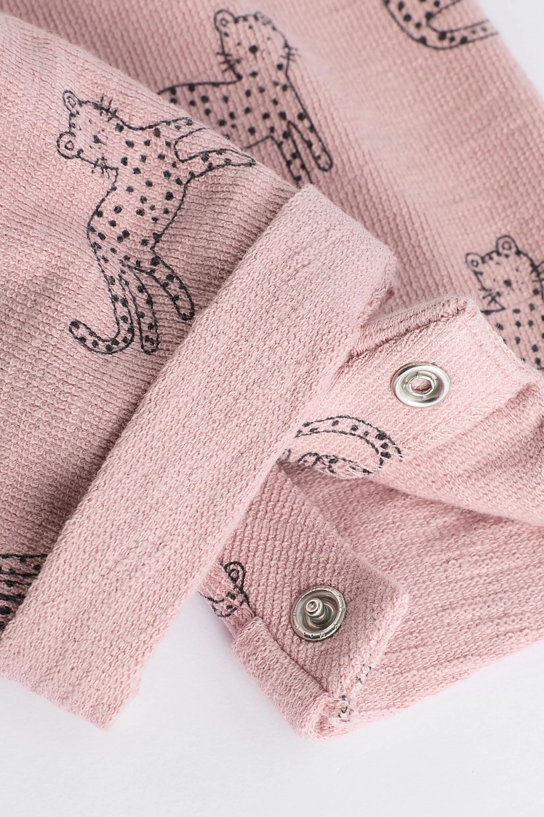 Rosa leopardo - Baby Jersey Dungarees & Long Sleeve 100% Cotton Bodysuit Set (0mths-2yrs)