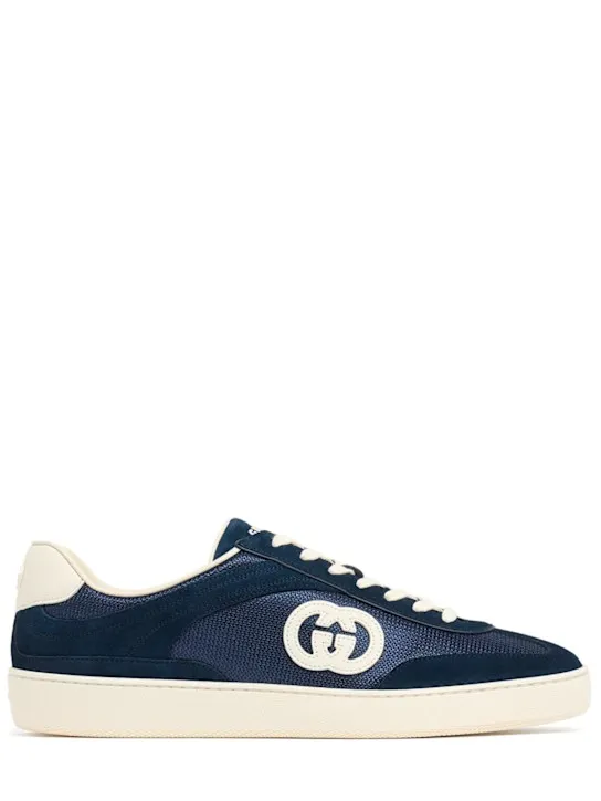 Sneakers G74 de ante y tela GG