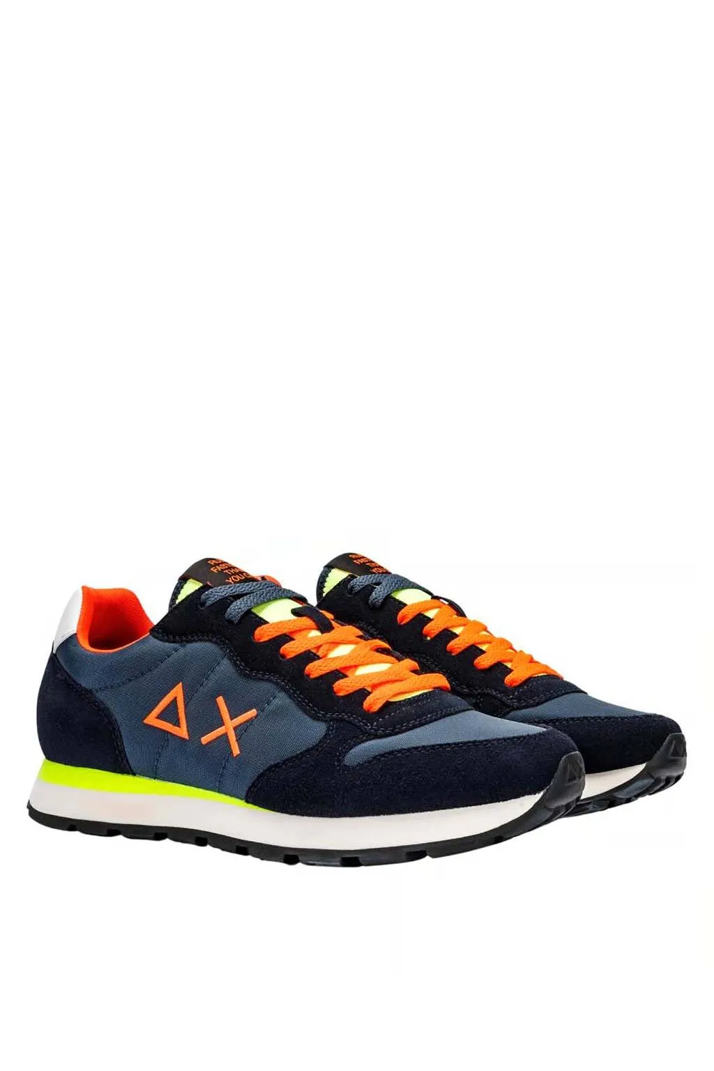 sneakers hombre sun68 z34102 07 navy blue tom fluo