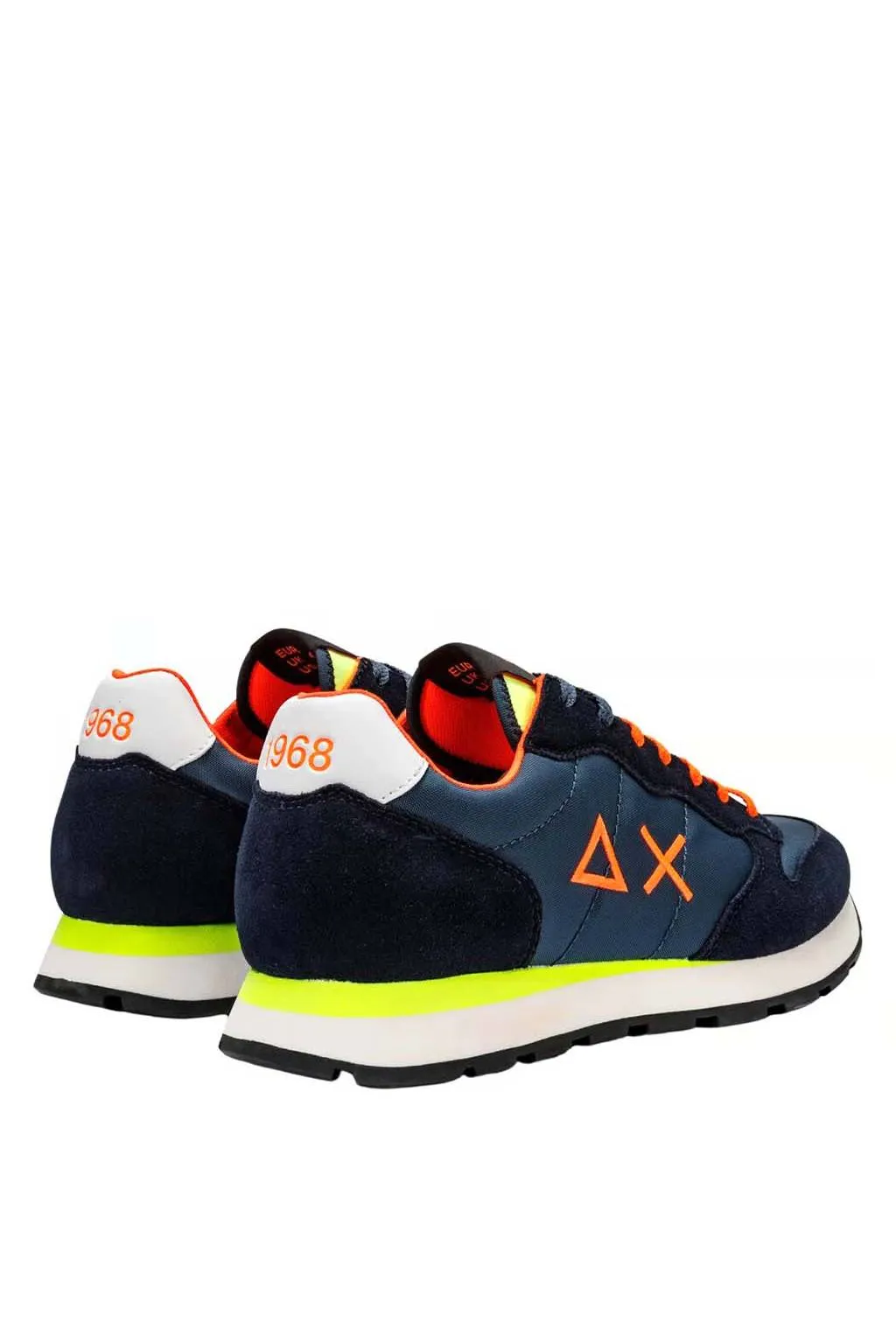 sneakers hombre sun68 z34102 07 navy blue tom fluo