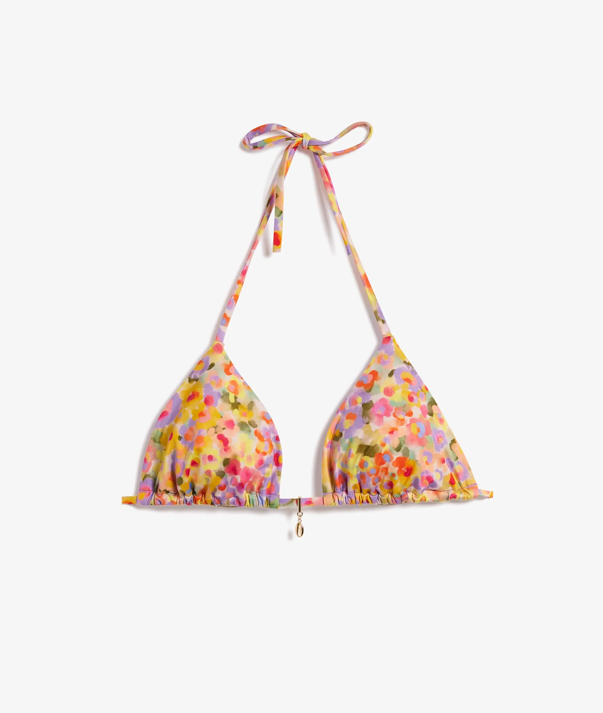 Sujetador bikini triángulo, estampado floral BLOOMING IMP FD VIOLET. - ETAM