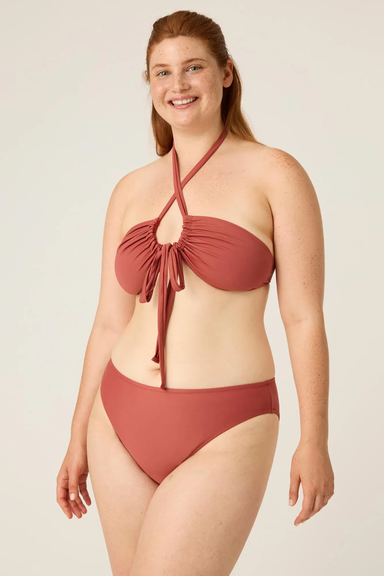 Top Bikini multiposición Sahara red