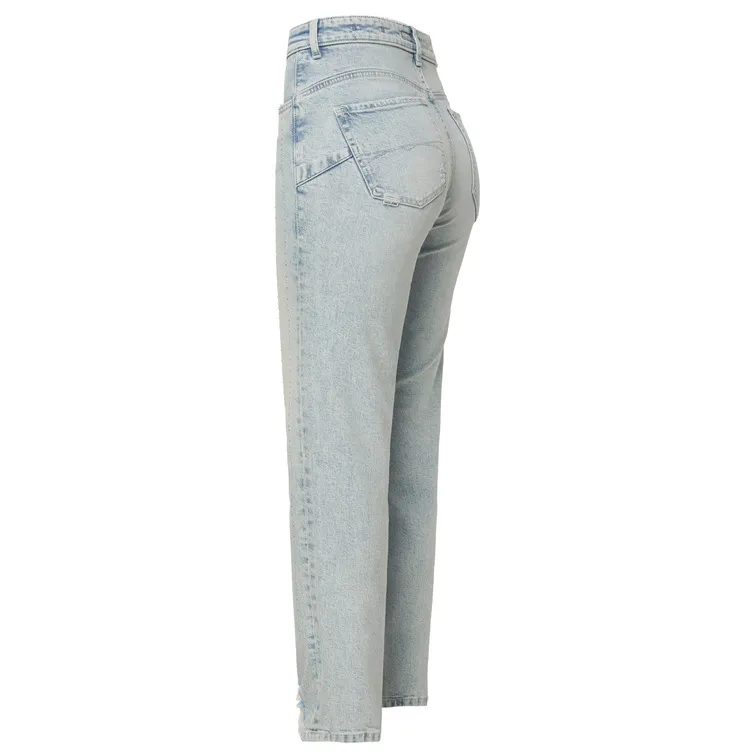 VAQUEROS FAITH PUSH IN CROPPED SLIM CON BRILLANTES MUJER SALSA