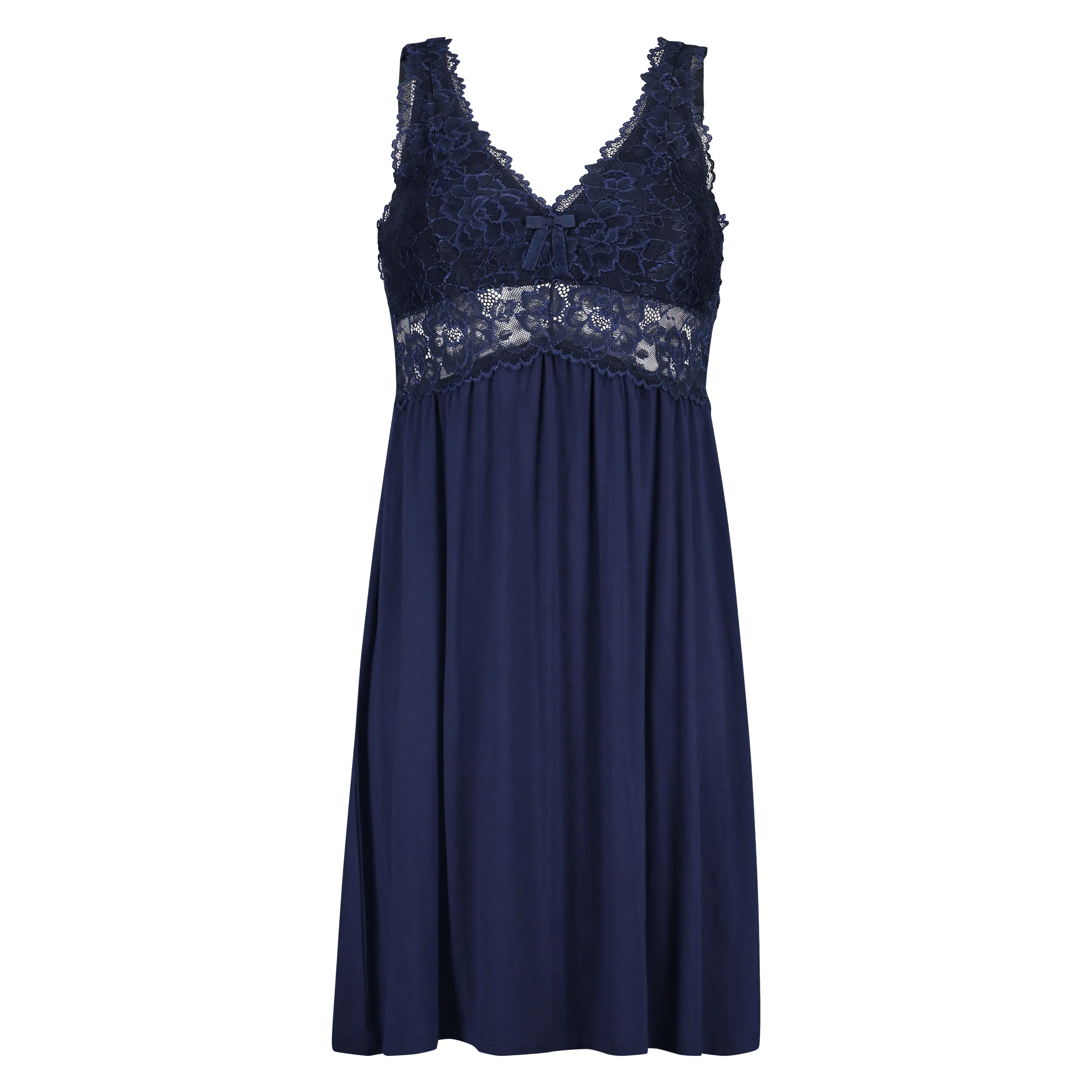 Vestido lencero Nora Lace - Azul