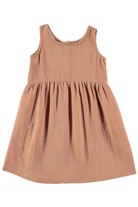 Vestido muselina reversible Nude