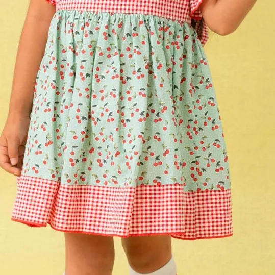 Vestido niña Cuka estampado cerezas