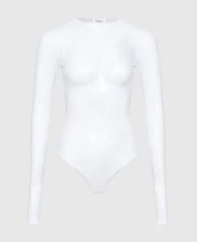 WARDROBE.NYC White openwork bodysuit