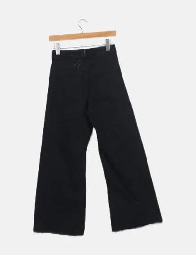 Zara Pantalón negro denim recto