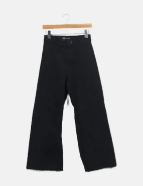 Zara Pantalón negro denim recto